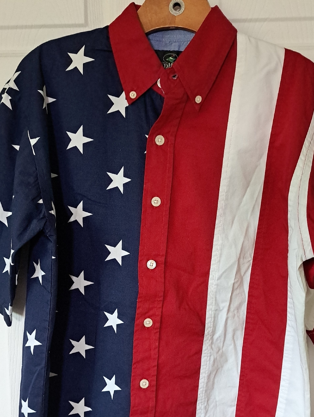 RedHead Americana Star & Stripe Button-Down Shirt - Red, White, Blue - Picture 4 of 9